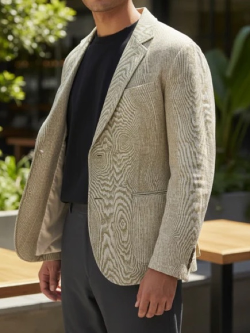 John archer B&F Tan Wood Blazer